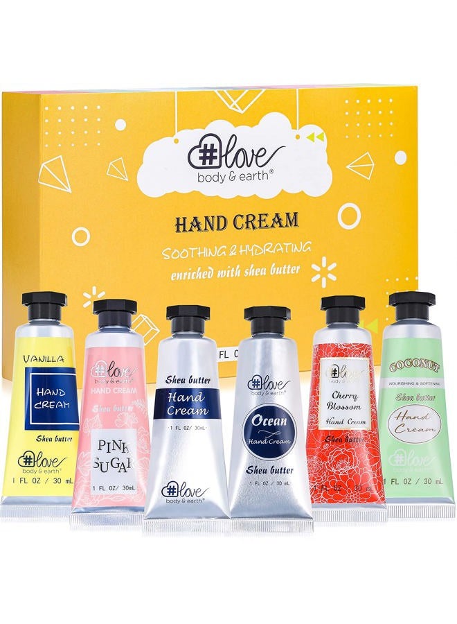 Generic BODY & EARTH # LOVE Hand Cream Gift Set Hand Lotion Sets for Women Gift, Pack of 6 Advanced Repair Hand Cream for Dry Hands Non-greasy Best Birthday Christmas Gift for Women Gift Ideas  - Image 1