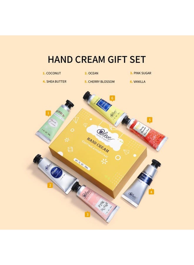 Generic BODY & EARTH # LOVE Hand Cream Gift Set Hand Lotion Sets for Women Gift, Pack of 6 Advanced Repair Hand Cream for Dry Hands Non-greasy Best Birthday Christmas Gift for Women Gift Ideas  - Image 2