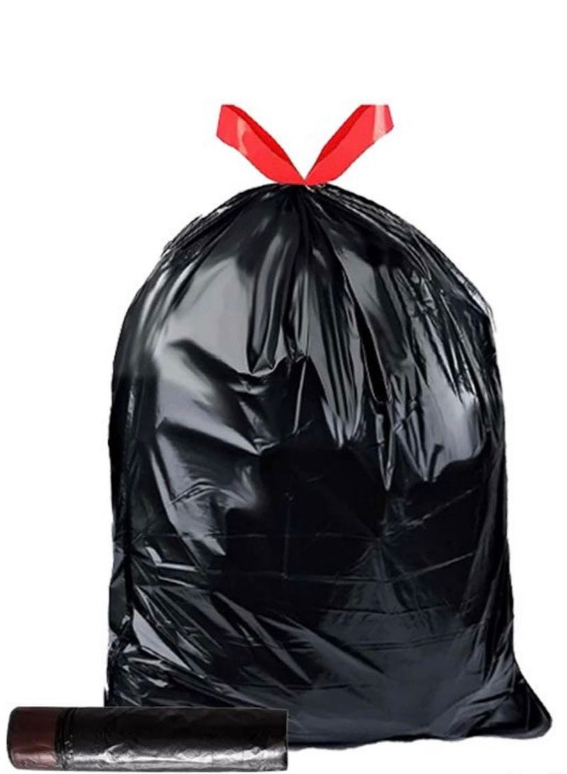 ECO Plastic 2 Pack Of Drawstring Garbage Bag 30 pieces  Black 46x52cm  Extra Strong (XXS)  - Image 4
