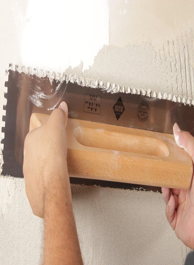 روبي مجرفة فولاذية مسننة، مقاس ١٩ بوصة (٤٨ سم)، أبعادها ٢٠ × ٢٠ مم | مقاومة عالية للتآكل | مقاومة للتآكل | تسطيح مثالي | مقبض خشبي مغلق - Image 3