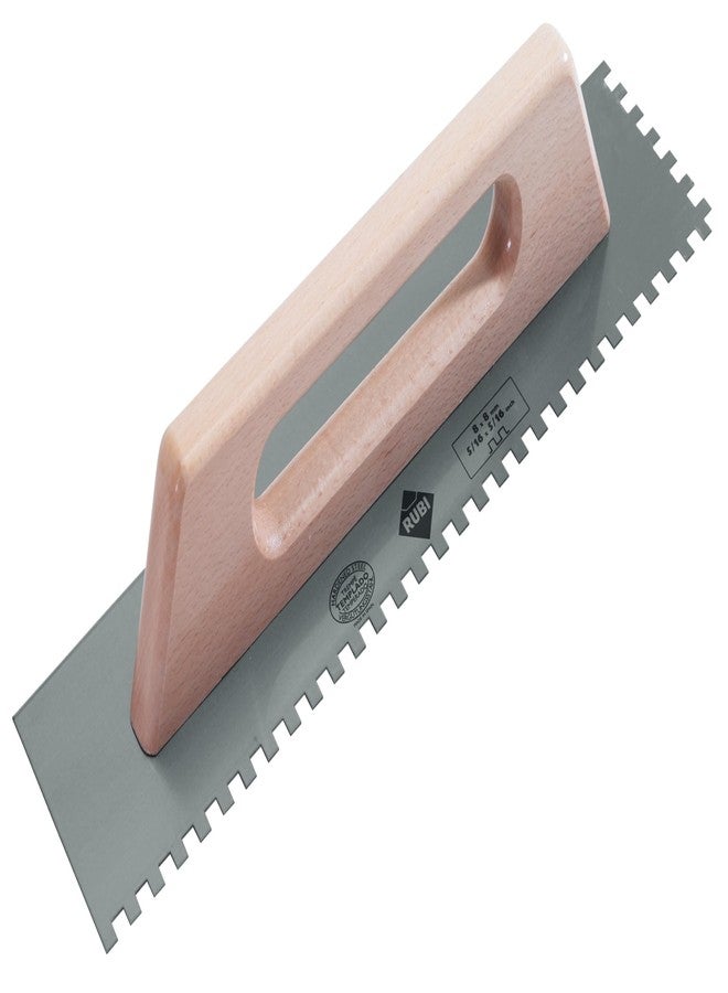 روبي مجرفة فولاذية مسننة، مقاس ١٩ بوصة (٤٨ سم)، أبعادها ٢٠ × ٢٠ مم | مقاومة عالية للتآكل | مقاومة للتآكل | تسطيح مثالي | مقبض خشبي مغلق - Image 1