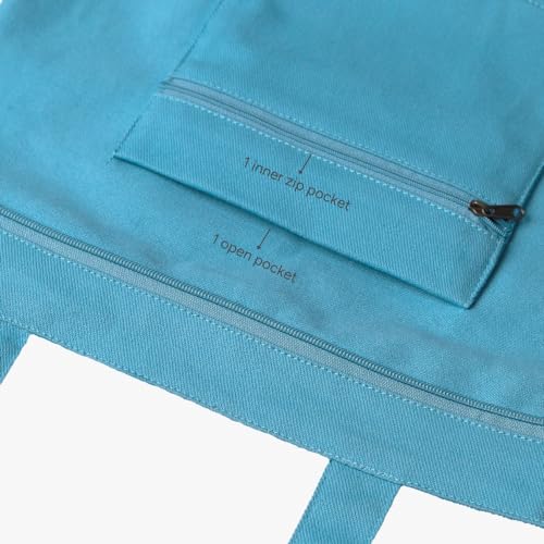 EcoRight Eco Right Tote Bags for Women, 100% Organic Canvas Tote Bags for Women, Premium Tote Bag with Zip for College, Travel, Shopping - Image 2