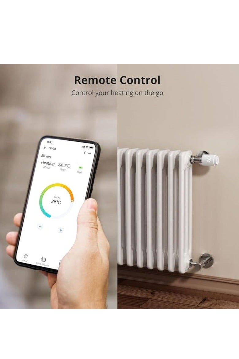 M MIAOYAN Thermostatic radiator valve, smart thermostatic radiator supports App remote control and timing, smart thermostatic valve radiator controller mobile phone APP control smart thermostat - Image 2