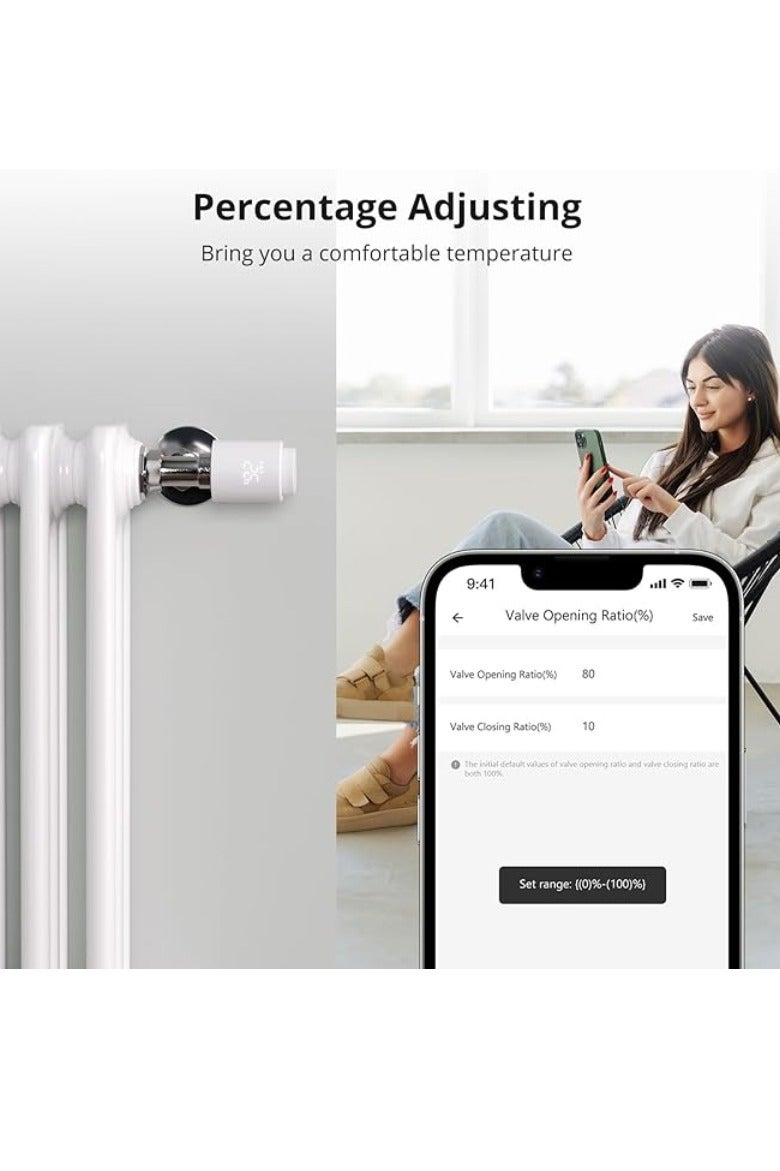 M MIAOYAN Thermostatic radiator valve, smart thermostatic radiator supports App remote control and timing, smart thermostatic valve radiator controller mobile phone APP control smart thermostat - Image 4