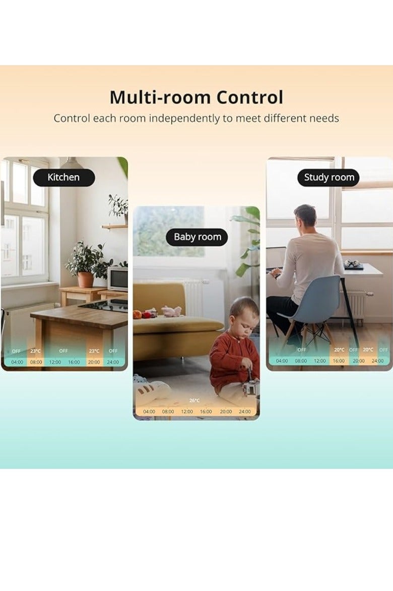 M MIAOYAN Thermostatic radiator valve, smart thermostatic radiator supports App remote control and timing, smart thermostatic valve radiator controller mobile phone APP control smart thermostat - Image 5