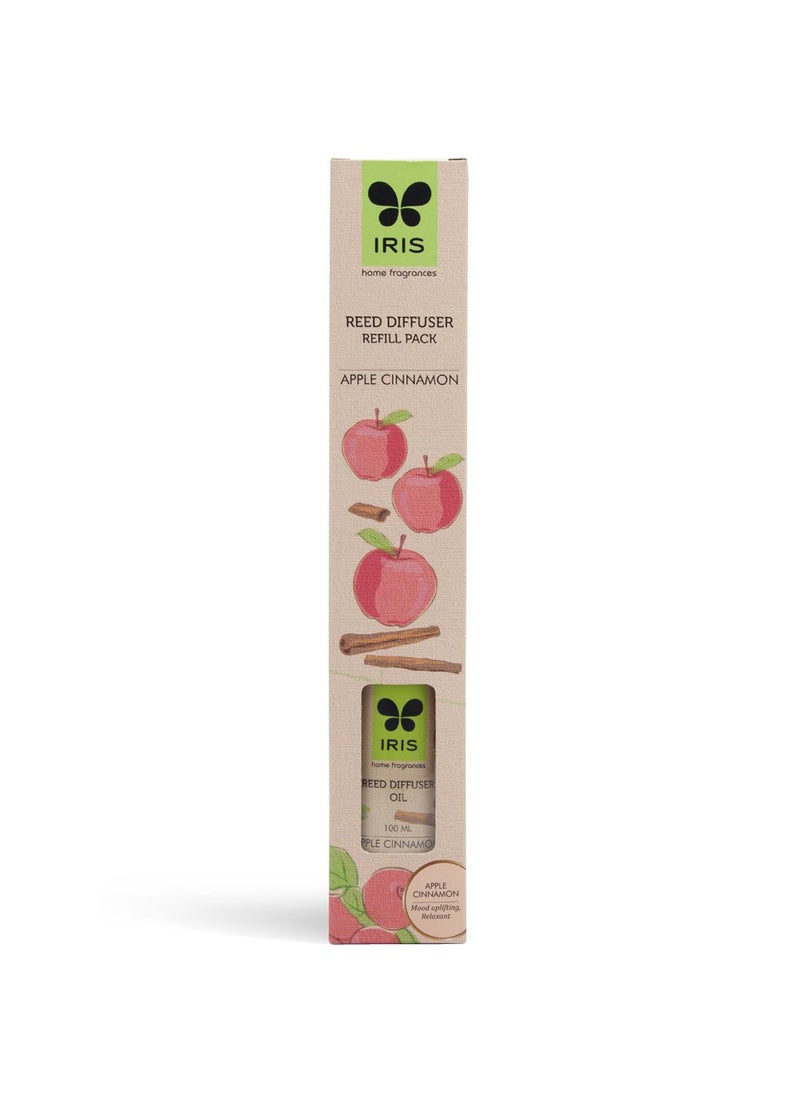 IRIS Iris Reed Diffuser Refill Pack Apple Cinnamon Fragrance 100ml  - Image 1
