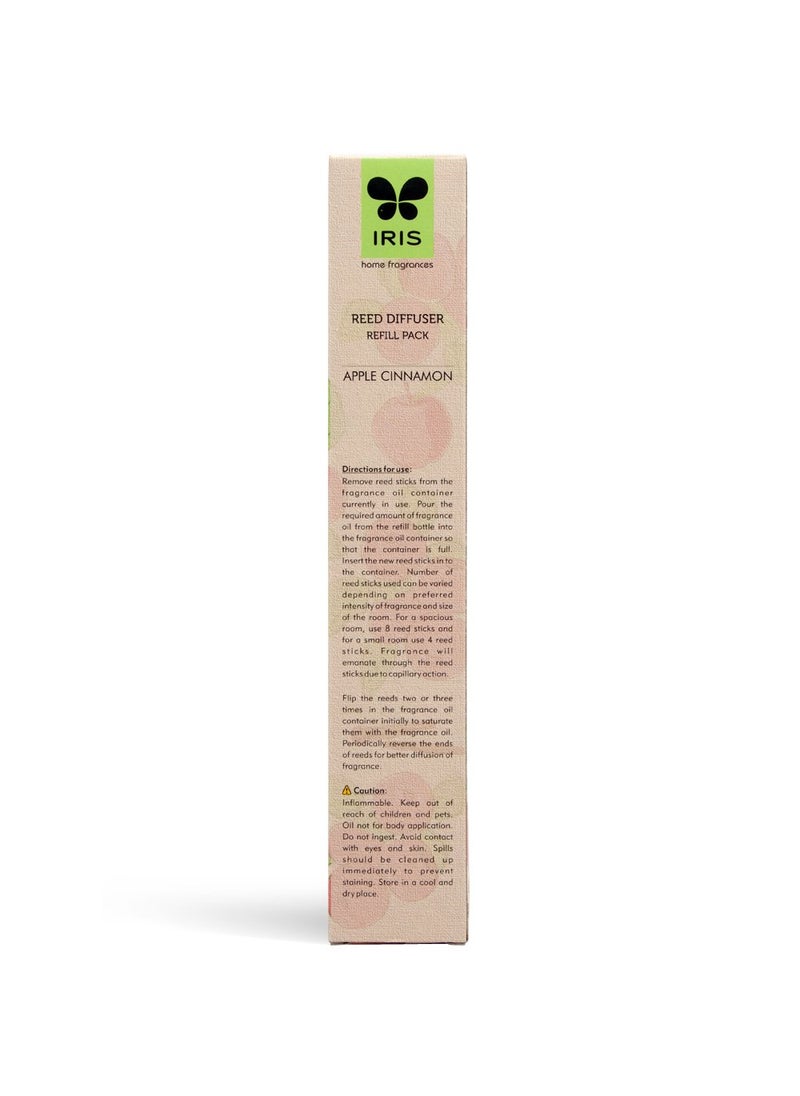 IRIS Iris Reed Diffuser Refill Pack Apple Cinnamon Fragrance 100ml  - Image 3