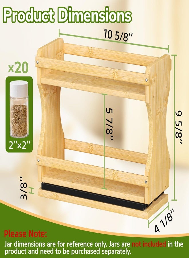 BAMEOS Pull Out Spice Rack Organizer for Cabinet, Bamboo Wide 4.2" Slide Out Seasoning Organizer for Kitchen, No Drill Anti-Tip Ball Bearing Silent Glides, Pantry Cabinet Organizer,Natural - Image 2