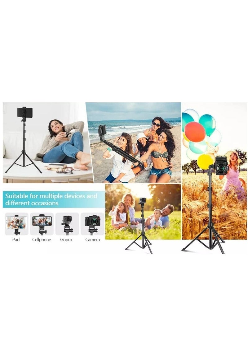Jmary Jmary MT36 Selfie Stick Phone Tripod 67" Extendable Travel Tripod Stand with Phone Clip 1.7 meter Tripod for Video Shooting vlog - Image 5
