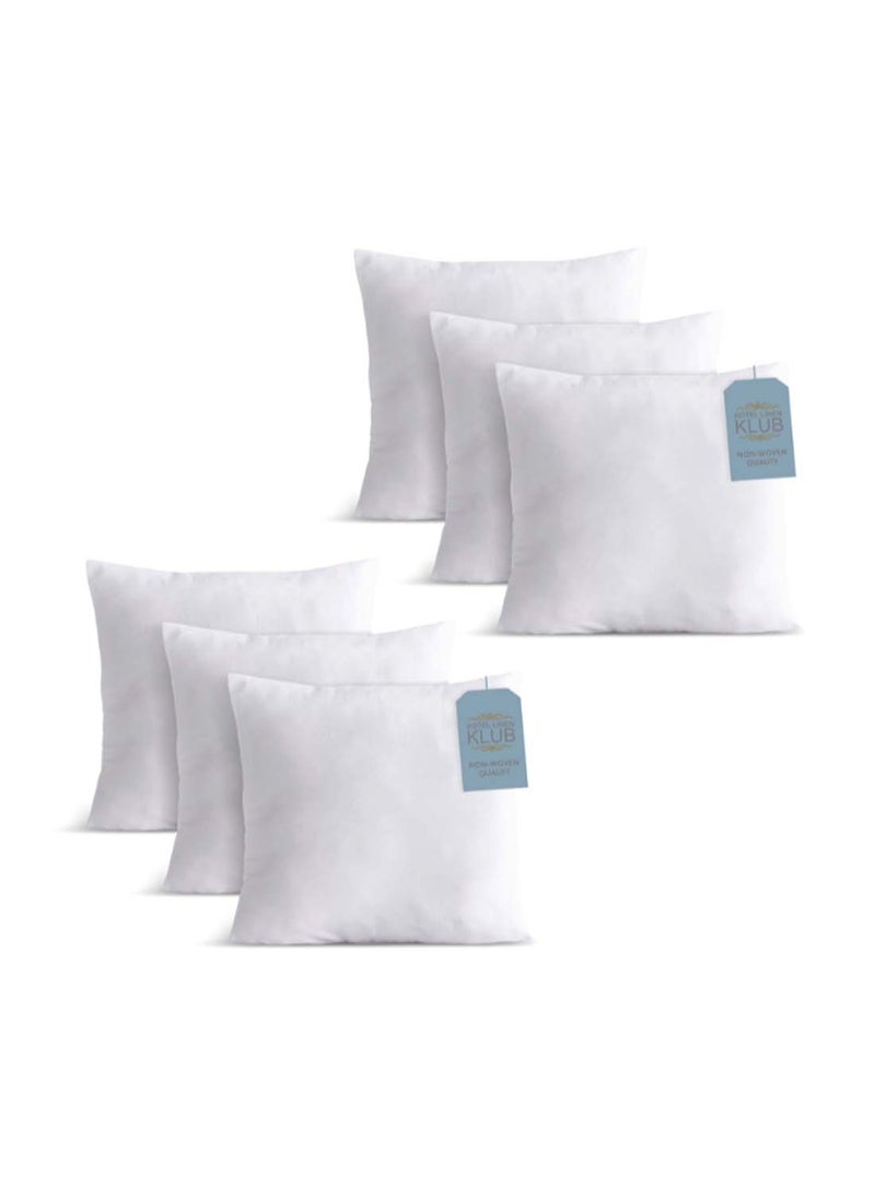 Hotel Linen Klub 6-Piece Cushion Fillers 40x40 cm – 300 Grams Each – Bulk Soft Pillow Inserts with Non-Woven Fabric – Perfect for Hotels, Home Styling & More  - Image 1