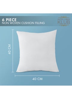 Hotel Linen Klub 6-Piece Cushion Fillers 40x40 cm – 300 Grams Each – Bulk Soft Pillow Inserts with Non-Woven Fabric – Perfect for Hotels, Home Styling & More  - Image 3