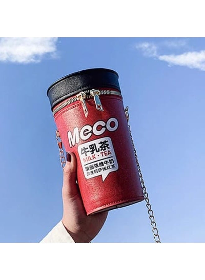 Creative Juice Cup Shaped Crossbody Bag – Novelty Shoulder Purse with Chain Strap for Women & Girls - Image 2