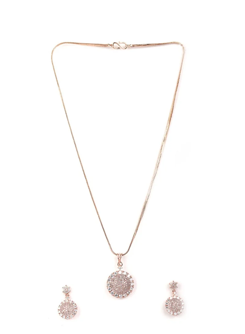Priyaasi Rose White AD Studded Jewellery Set