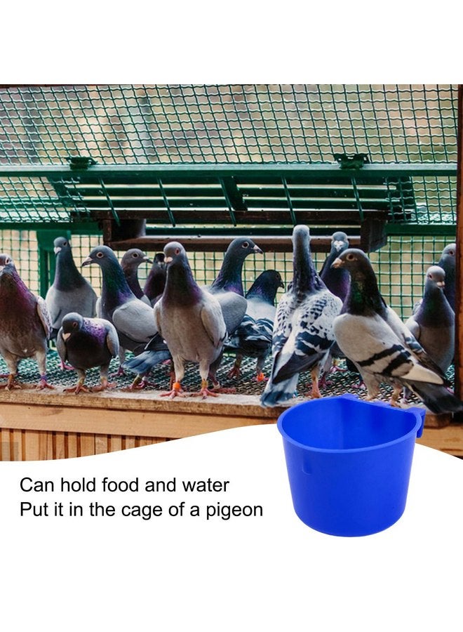 Rainmae Rainmae 50 Pcs Cage Cups Birds Hanging Feeders Chicken Water Cups Bird Food Bowl 8 oz Plastic Bird Water Dispenser for Small Coop Parrot Parakeet Pet Poultry Pigeon Gamefowl Seed Bowl Supplies (Blue)  - Image 3