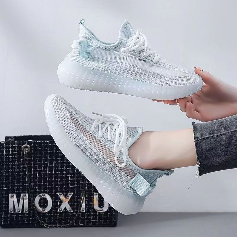 Summer Coconut Shoes Fly-Knit Sneakers Breathable Lightweight Casual Korean Versatile Running Shoes For Women Trendy - Image 4