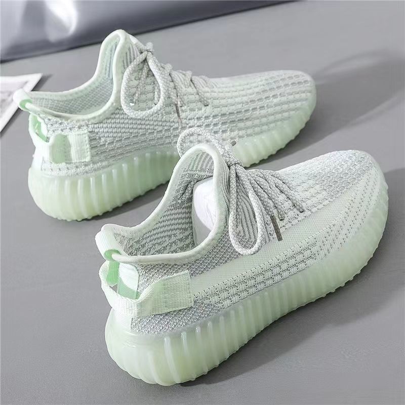 Summer Coconut Shoes Fly-Knit Sneakers Breathable Lightweight Casual Korean Versatile Running Shoes For Women Trendy - Image 3