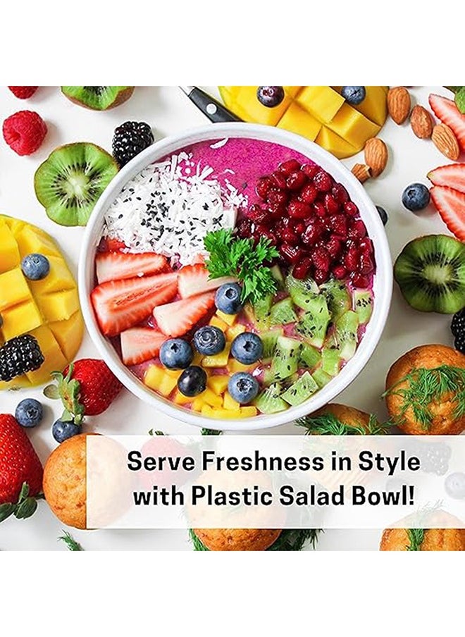 Generic - Salad Bowl Set 4-Piece with Transparent Lids, Multicolor – 20, 22, 24, 30 cm, Durable Quality for Mixing, Prep, Serve, and Store, Microwave & Dishwasher Safe, Bright Colors for Tableware & Travel - Image 1
