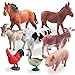 Yowlieu 8 Pcs Big Animal Figurines Toys Farm Realistic Plastic Animals Playset Educational Preschool Learning Toy Playset for Kids Toddlers - Image 3