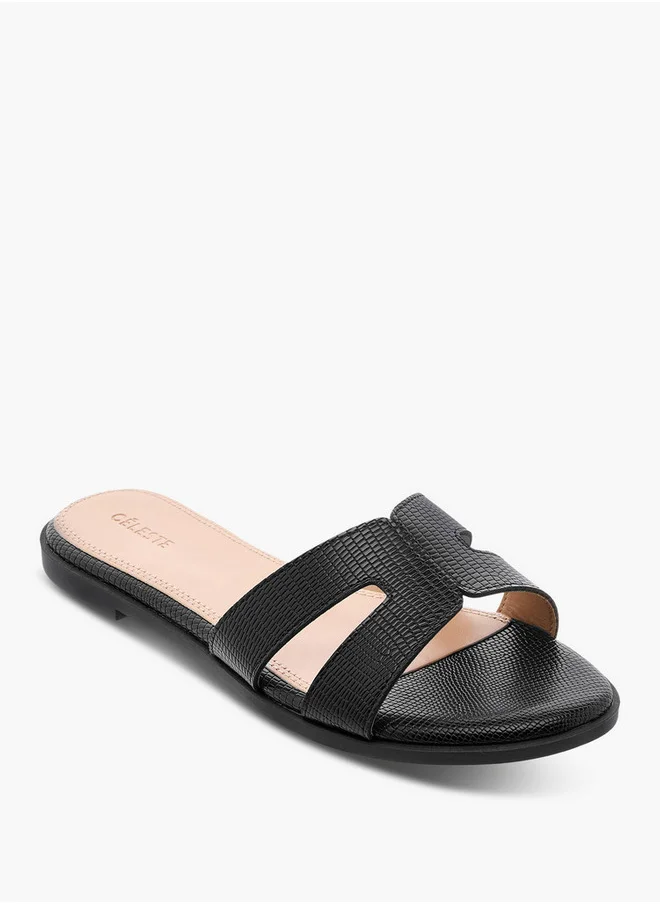 سيليست Women's Cutout Detail Slip-On Sandals