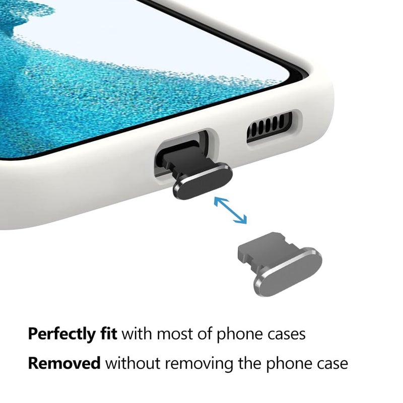 Limvory Anti Dust Plug for iPhone, 4 Pack iPhone Dust Plug Cover Charging Port Protector Cap with Cleaning Brush for iPhone 14 Pro Max 13 12 11 AirPods iPad, All Lightning Port Devices, Black - Image 4