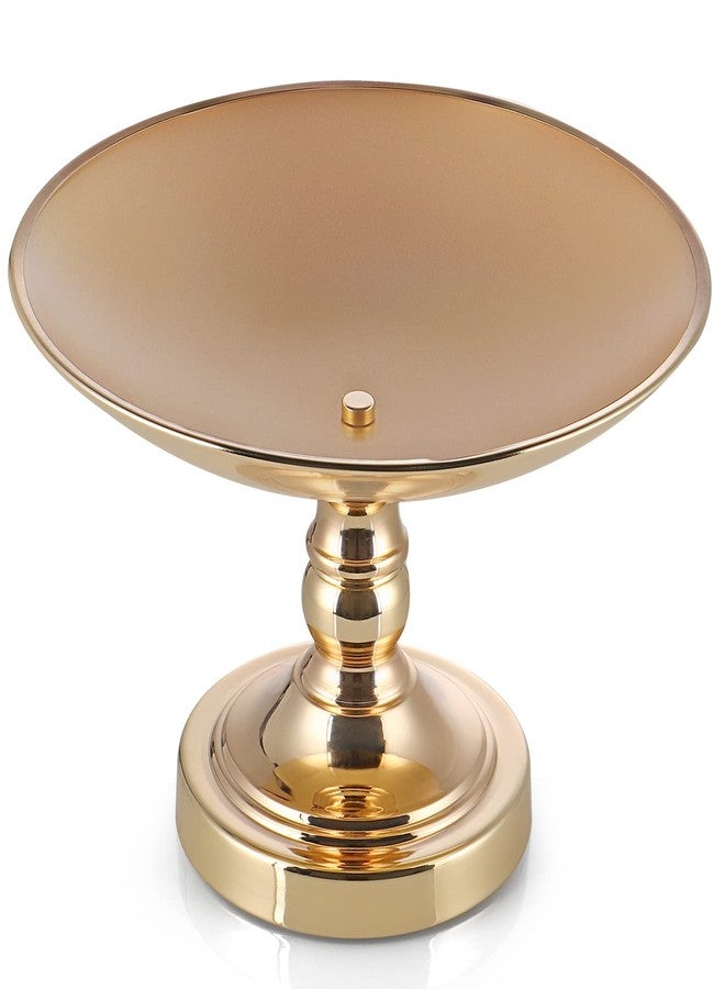 MDLUU Centerpiece Holder Bowl, Decorative Footed Bowl, Pedestal Fruit Tray, Dining Table Decoration Items, Living Room Decor, 11.8''Dia.×8''H (Gold) - Image 2