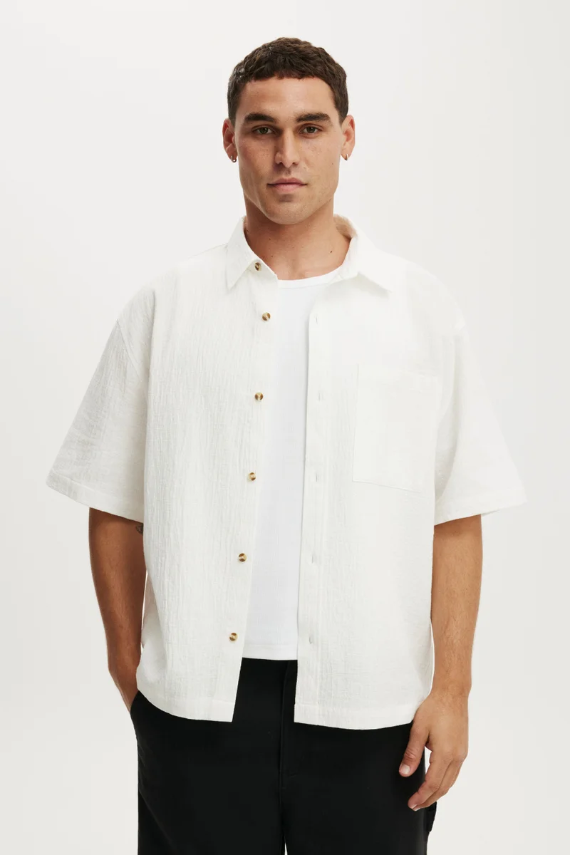 كوتون اون Boxy Fit Short Sleeve Shirt