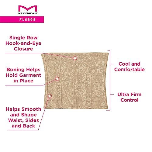 Maidenform womens Nipper Ultra Firm Control Trainer waist shapewear, Blush, Medium US - Image 4