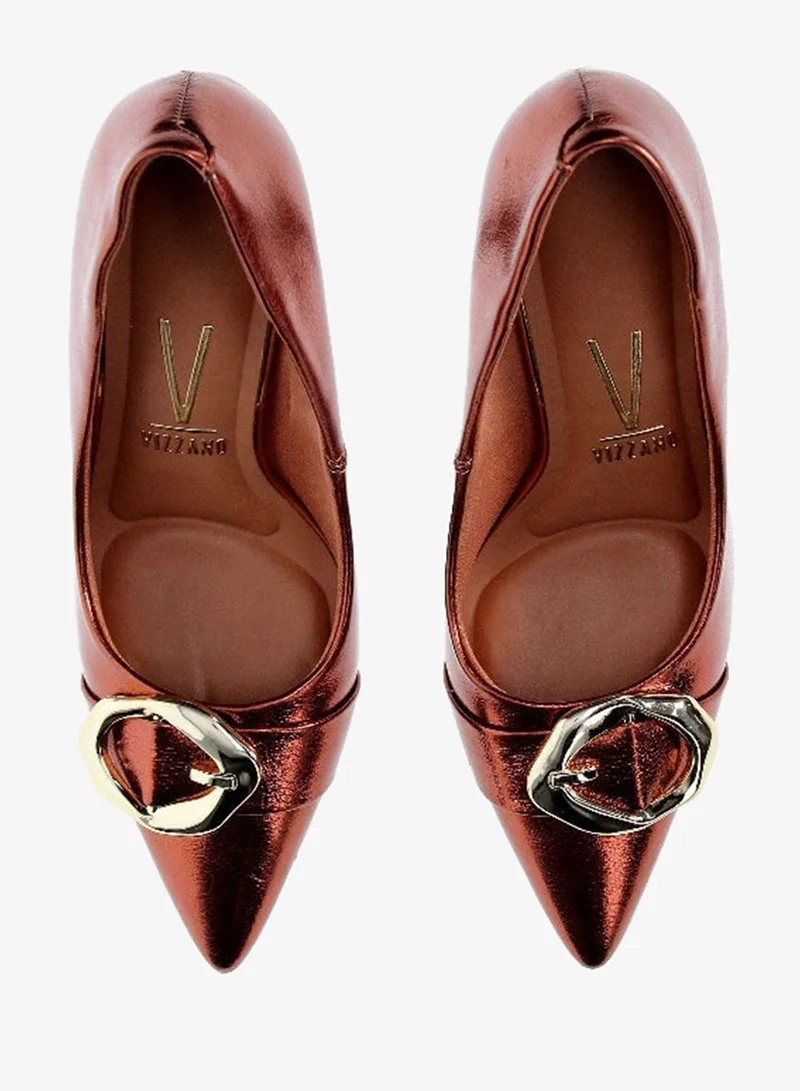 Vizzano Brown Mid Heels Shoes for Women – Classic Mid Heel Pumps for Girls & Ladies Office Wear for Women | Best Price UAE
