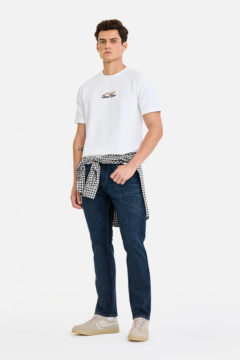 SNITCH Indigo Solid Slim Fit Casual Jeans