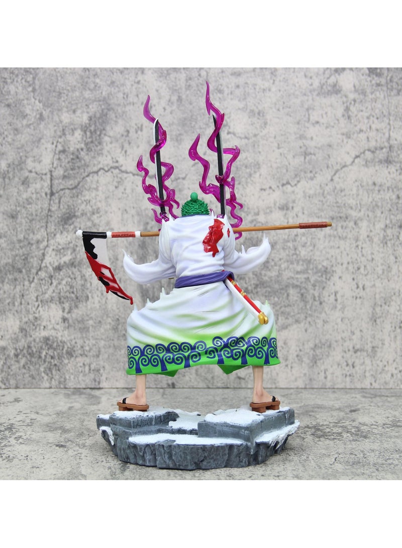 عام تأمين قطعة واحدة من تمثال زورو مقاتل الأشباح في المطهر وزورو من لا كونتري مع ثلاثة سيوف في تيار المنجل تيار الأنمي - Image 2