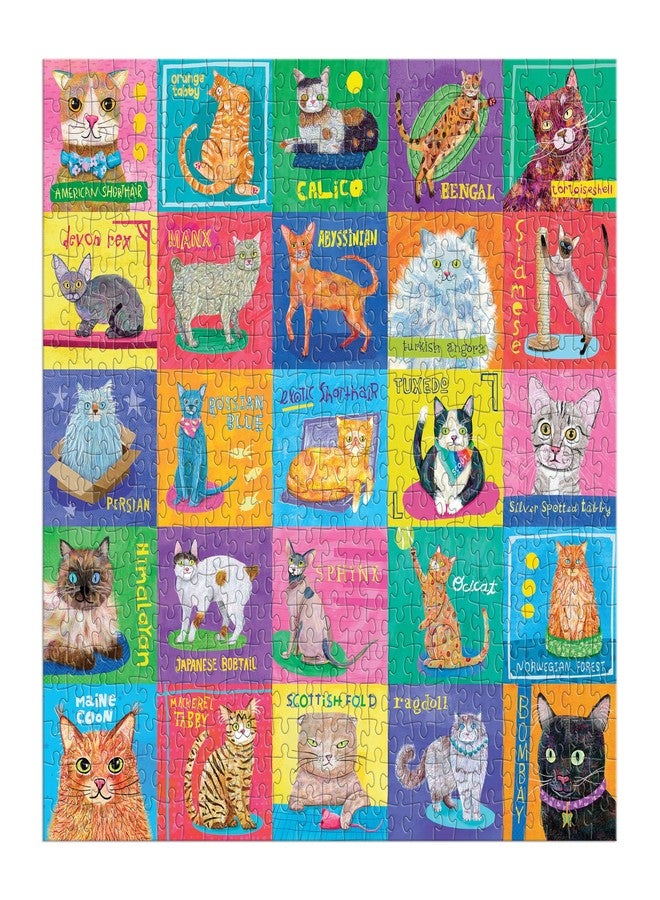 Mudpuppy Purr-FECT Portraits! - 500 Piece Family Jigsaw Puzzle with Colorful and Fun Illustrations of A Variety of Cats for Children Ages 8 and Up - Image 3