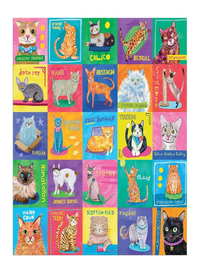 Mudpuppy Purr-FECT Portraits! - 500 Piece Family Jigsaw Puzzle with Colorful and Fun Illustrations of A Variety of Cats for Children Ages 8 and Up - Image 5