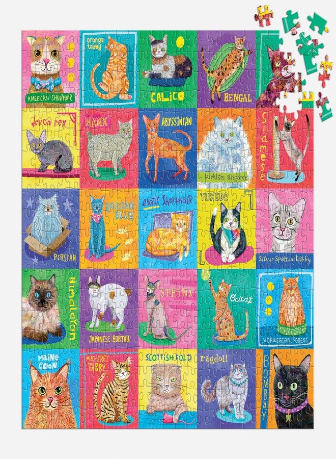 Mudpuppy Purr-FECT Portraits! - 500 Piece Family Jigsaw Puzzle with Colorful and Fun Illustrations of A Variety of Cats for Children Ages 8 and Up - Image 4