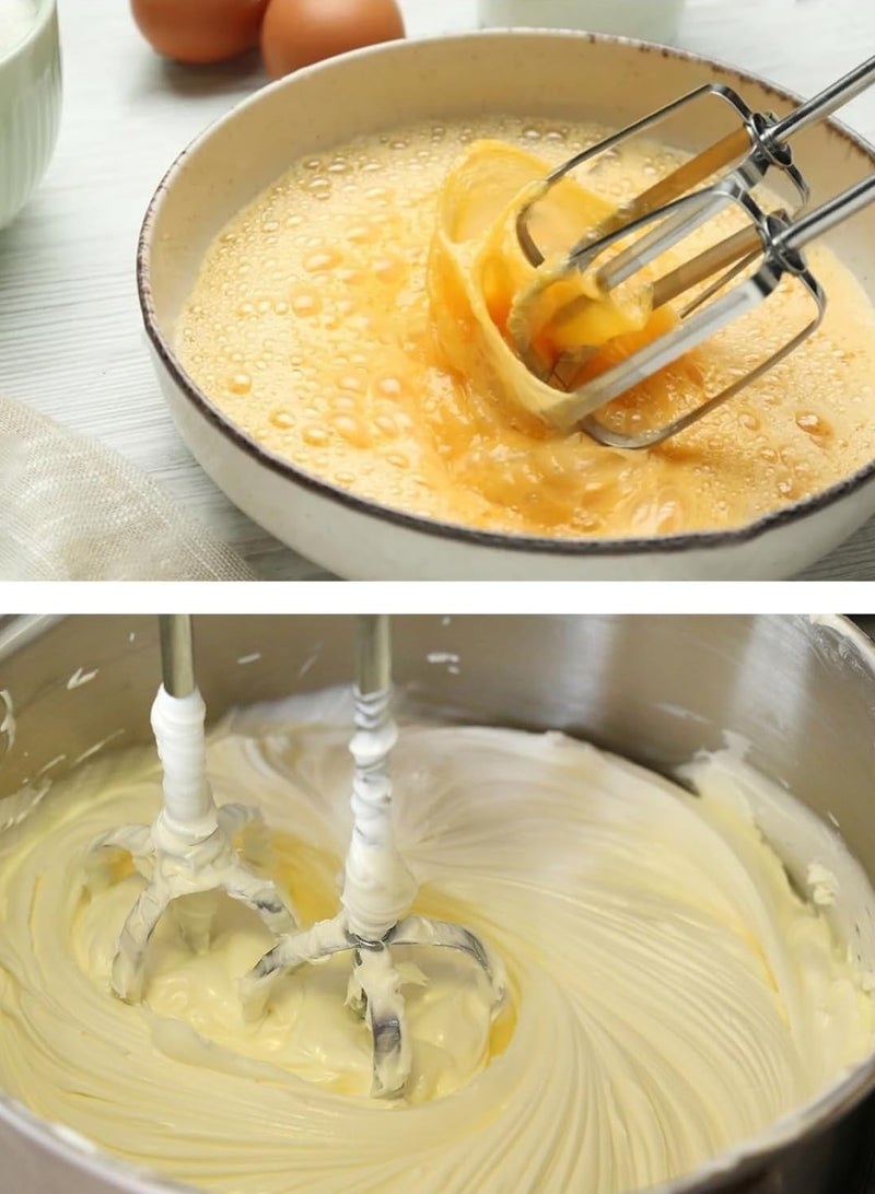 LOOPITYS Egg beater, egg-whisk、egg beater hand crank, stainless steel rotary manual mixer, blender, kitchen cooking tool hand crank, kitchen manual egg beater, can be used to beat eggs, cream, mixed batter and sauce - Image 3