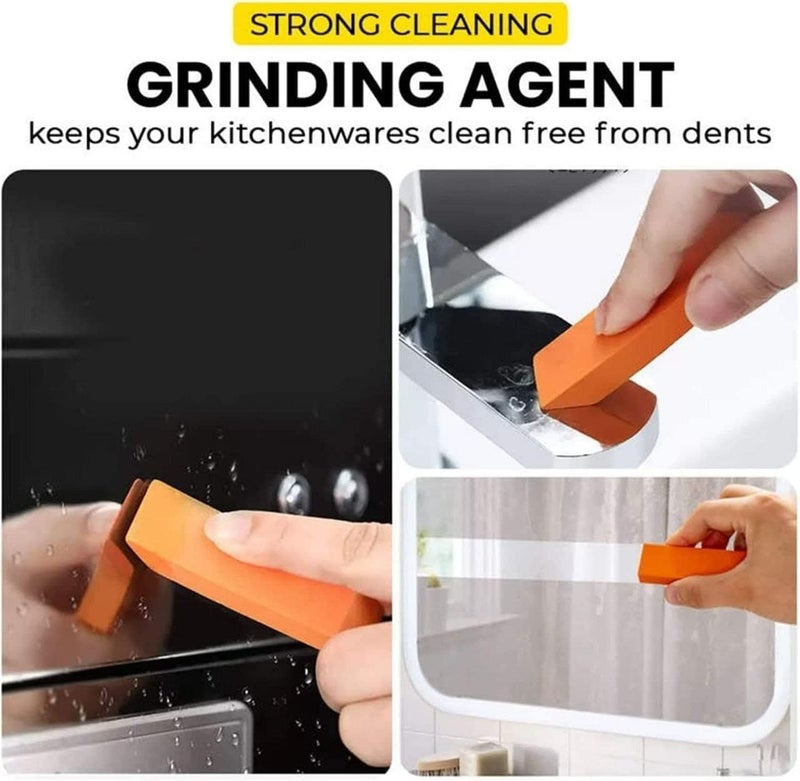 CPEX Stainless Steel Eraser Limescale Rust Glass Cleaning Eraser Decontamination Magic Eraser for Kitchen and Bathroom Best Cleaning Supplies for The Toughest Stains Dirt - Image 2