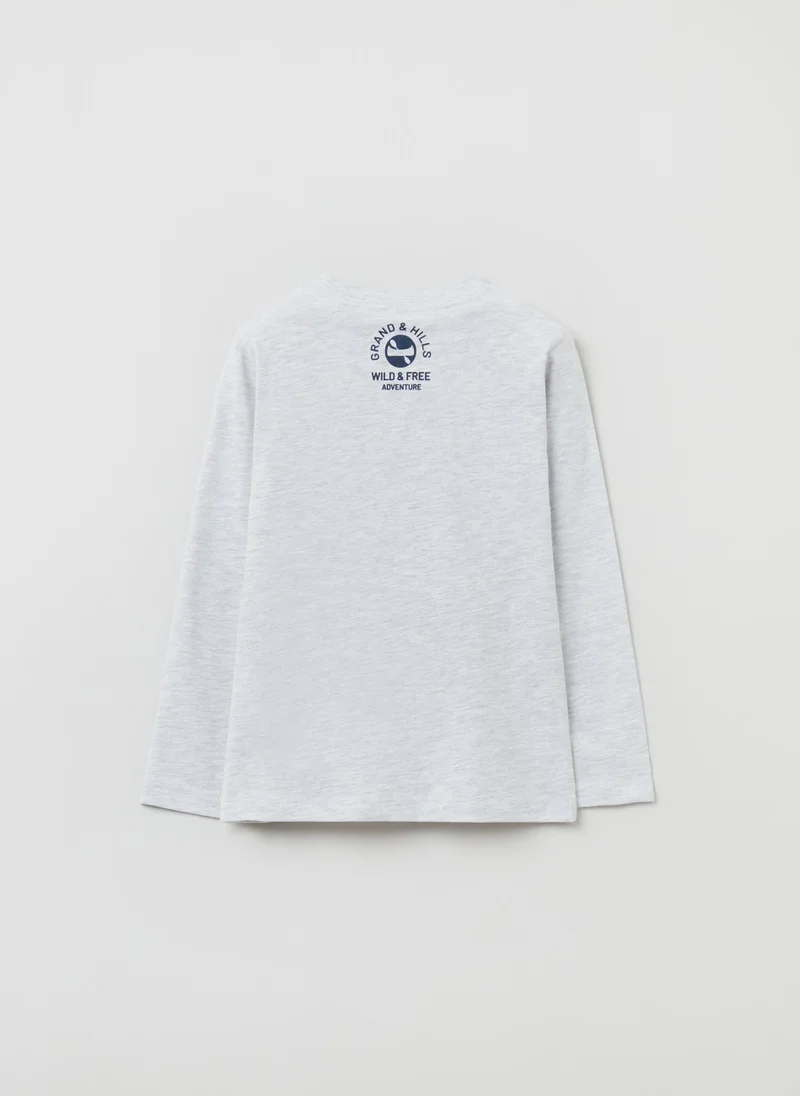 او في اس Ovs Boys Long-Sleeved T-Shirt With Embroidered Beaver.