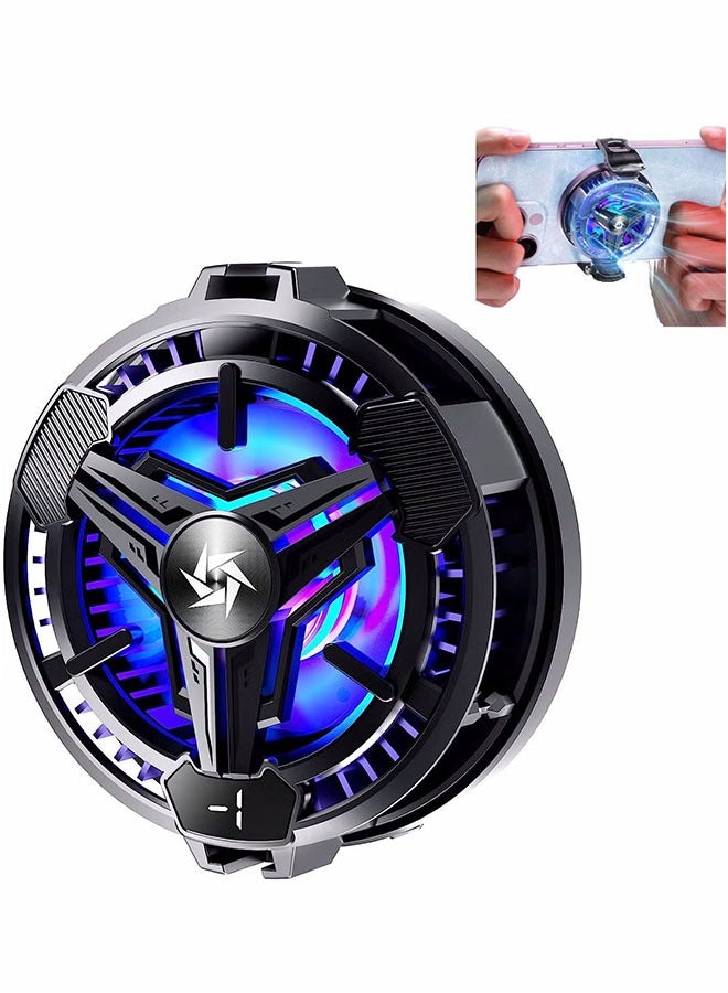 مبرد الهاتف، مروحة تبريد الهاتف للألعاب، وضعان، تصميم الامتزاز، مبرد هاتف أشباه الموصلات مع إضاءة RGB، مبرد هاتف صغير للهاتف المحمول والكمبيوتر اللوحي - Image 1