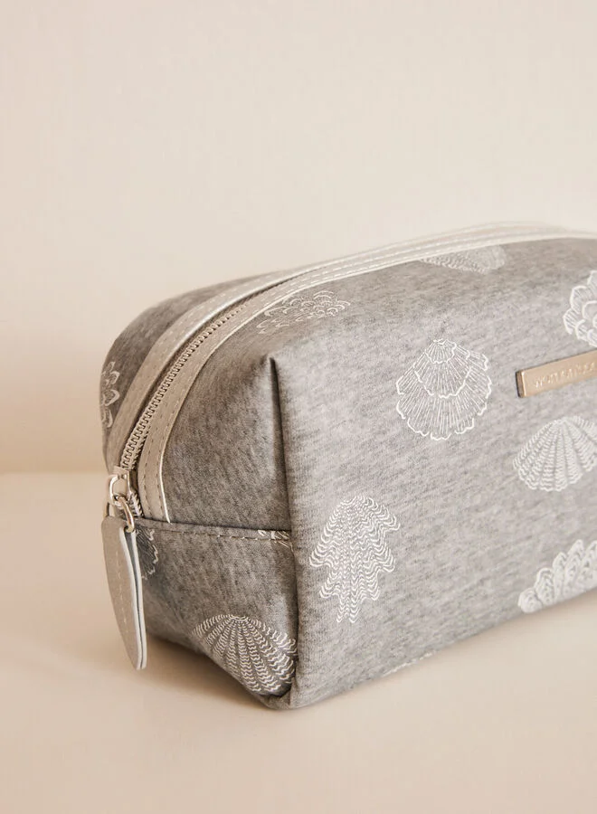 women'secret Medium-sized grey make-up case with stars in the sea