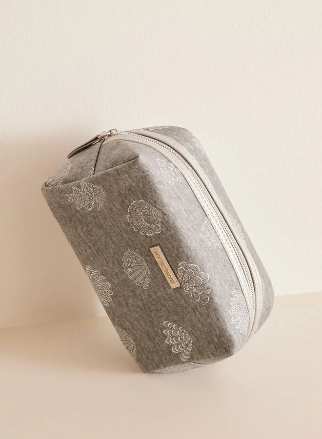 women'secret Medium-sized grey make-up case with stars in the sea