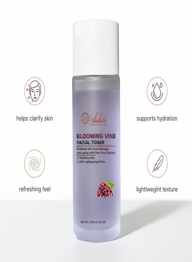 ILIKA Blooming Vine Facial Toner | Hydrating & Refreshing Alcohol-Free Toner with Red Vine Extract | Lightweight Daily Skincare | 100 ml - Image 2