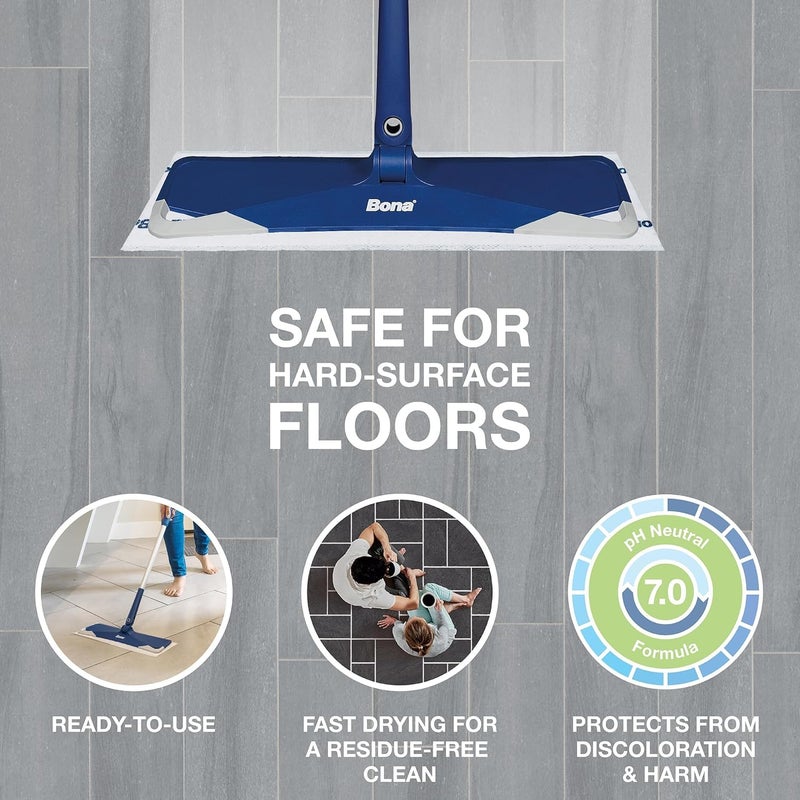 BonaÂ® Disposable Wet Cleaning Pads for Hard-Surface Floors, Lemon Mint Scent 12 Count (Pack of 1) - Image 1