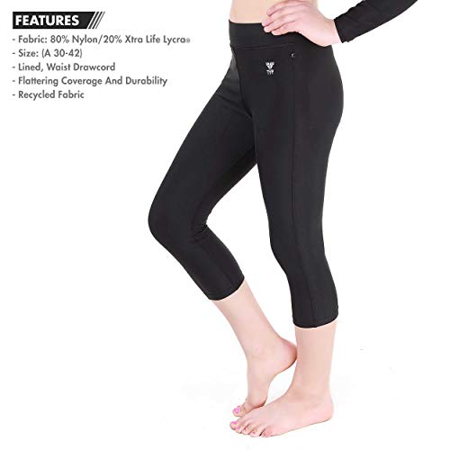 TYR Women's Nylon Eco Capri (Black, S/32) - Image 3
