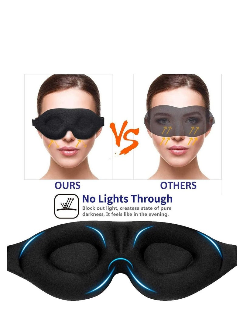 TLAXCA - Sleep Mask for Men Women,3D Contoured Cup Sleeping Mask,Soft Breathable Blackout Blindfold,Travel Eye Cover,Night Sleep Cover with Adjustable Buckle for Side Sleeper Yoga Nap - Image 1