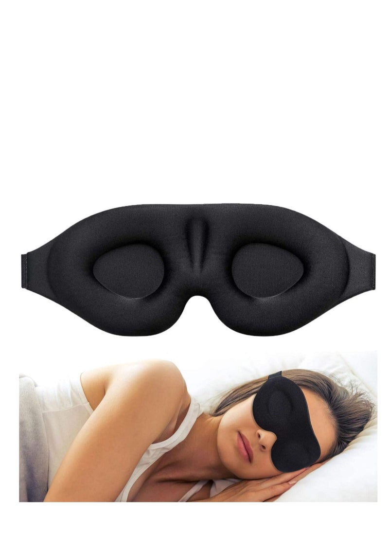 TLAXCA - Sleep Mask for Men Women,3D Contoured Cup Sleeping Mask,Soft Breathable Blackout Blindfold,Travel Eye Cover,Night Sleep Cover with Adjustable Buckle for Side Sleeper Yoga Nap - Image 1