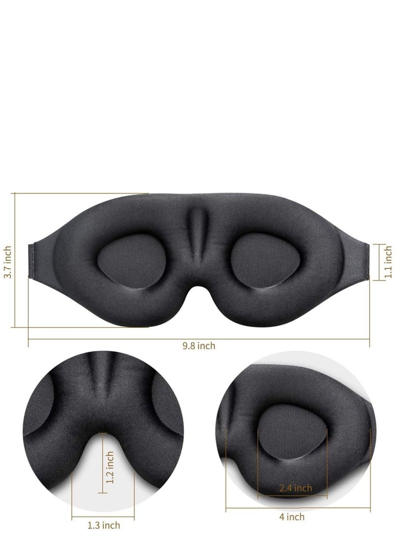 TLAXCA - Sleep Mask for Men Women,3D Contoured Cup Sleeping Mask,Soft Breathable Blackout Blindfold,Travel Eye Cover,Night Sleep Cover with Adjustable Buckle for Side Sleeper Yoga Nap - Image 1