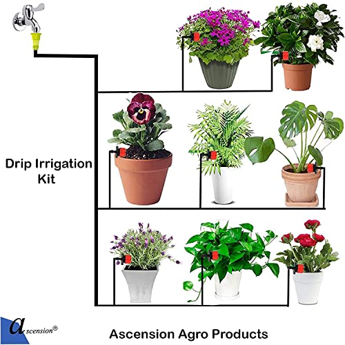 Ascension Drip Irrigation Plastic Accessories Agro Drip Irrigation Garden Watering Plants Drip Kits Adjustable For 100 Plants Emitters - Image 4