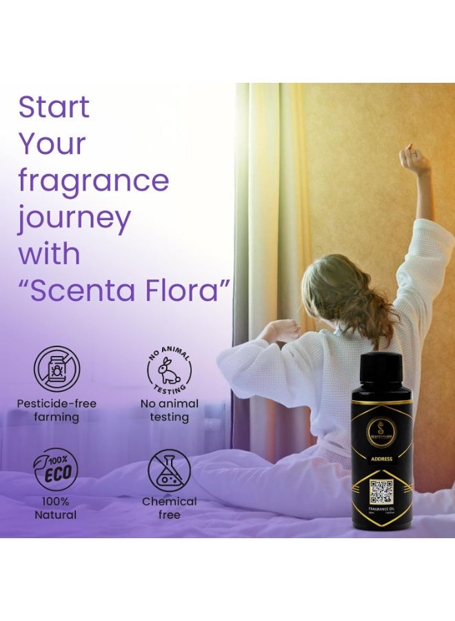 SCENTA FLORA Address Aroma Oil for Scent Diffusers Aromatherapy 50ml | IFRA Certified | Smooth Blend of Cedarwood and Citrus for Homes, Hotels, and Offices | Designed to Enrich Any Space - Image 5