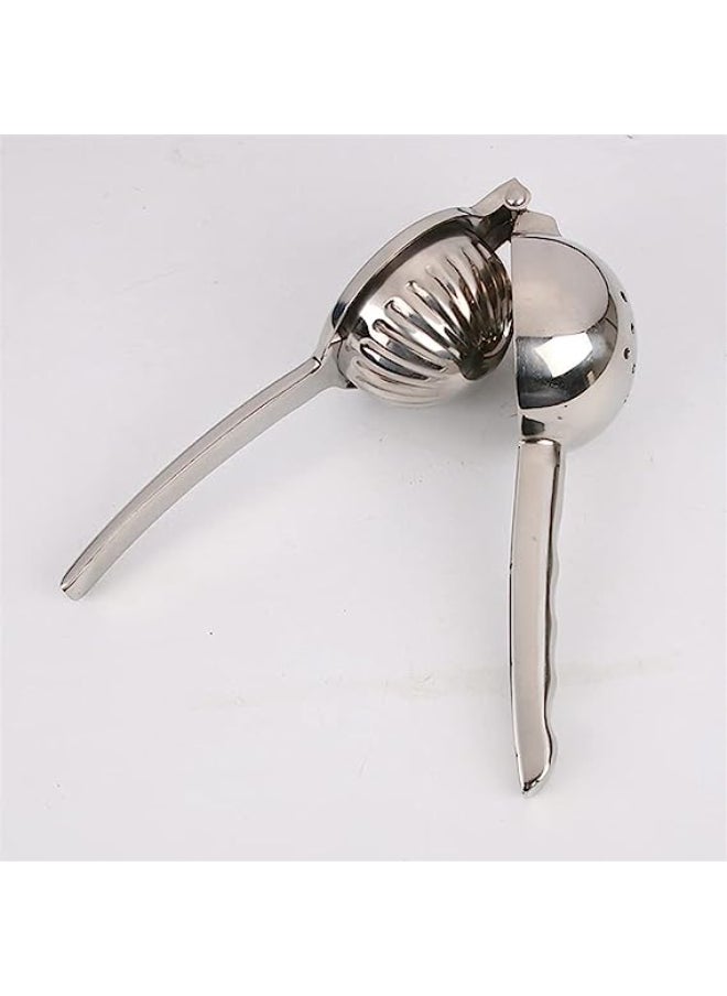 PARTNER - Big Large Thick SUS304 Stainless Steel Orange Lemon Squeezer about 400g 8.5cm Diameter Metal Professional Manual Hand Press Citrus Juicer Orange Squeezer Heavy Duty Food Grade - Image 1