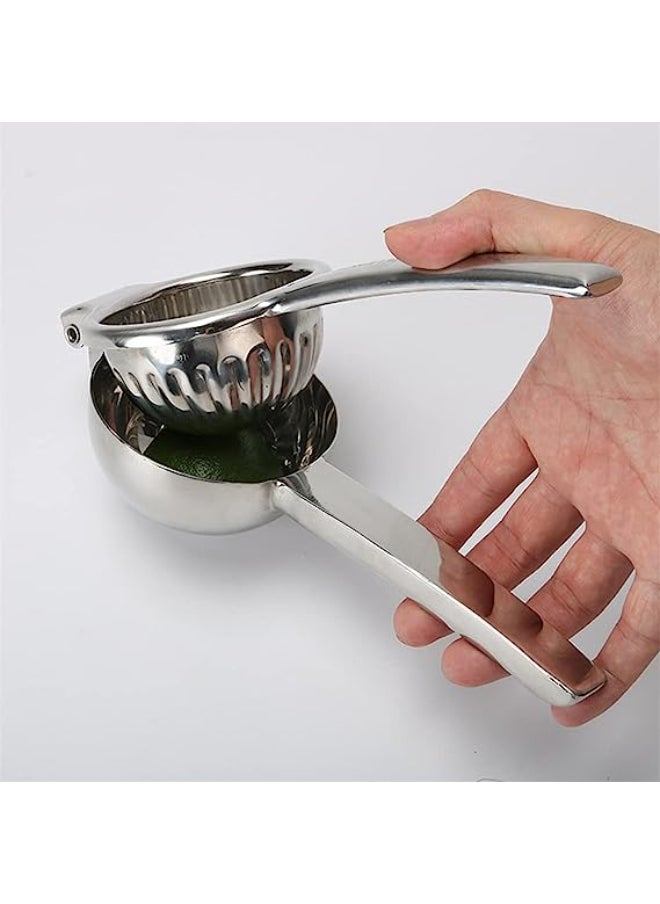 PARTNER - Big Large Thick SUS304 Stainless Steel Orange Lemon Squeezer about 400g 8.5cm Diameter Metal Professional Manual Hand Press Citrus Juicer Orange Squeezer Heavy Duty Food Grade - Image 1