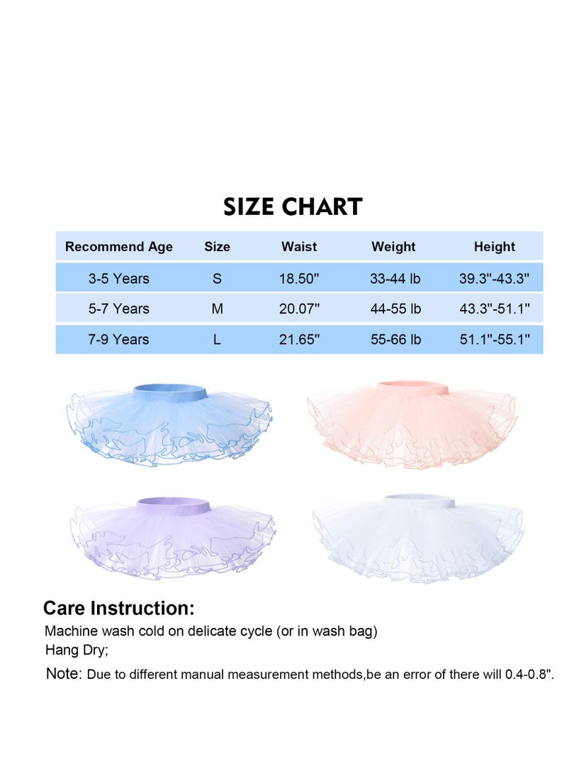 SOLARAE Girls Tutu Skirts Ballet Dance Skirts for Kids 4 Layers Tulle Dress Up for Toddler Girls Fluffy Ballet Dress Up for Toddler Kids Children for Party 140cm (Height 130-140cm) - Image 5